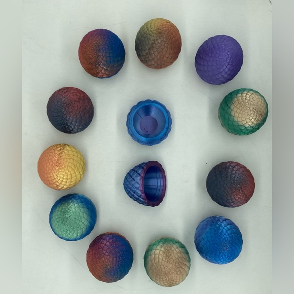 1 Dozen -Threaded Dragon Egg Stash Jar | Dragon Scales Egg | Threaded Easter Egg - Picture 3 of 7